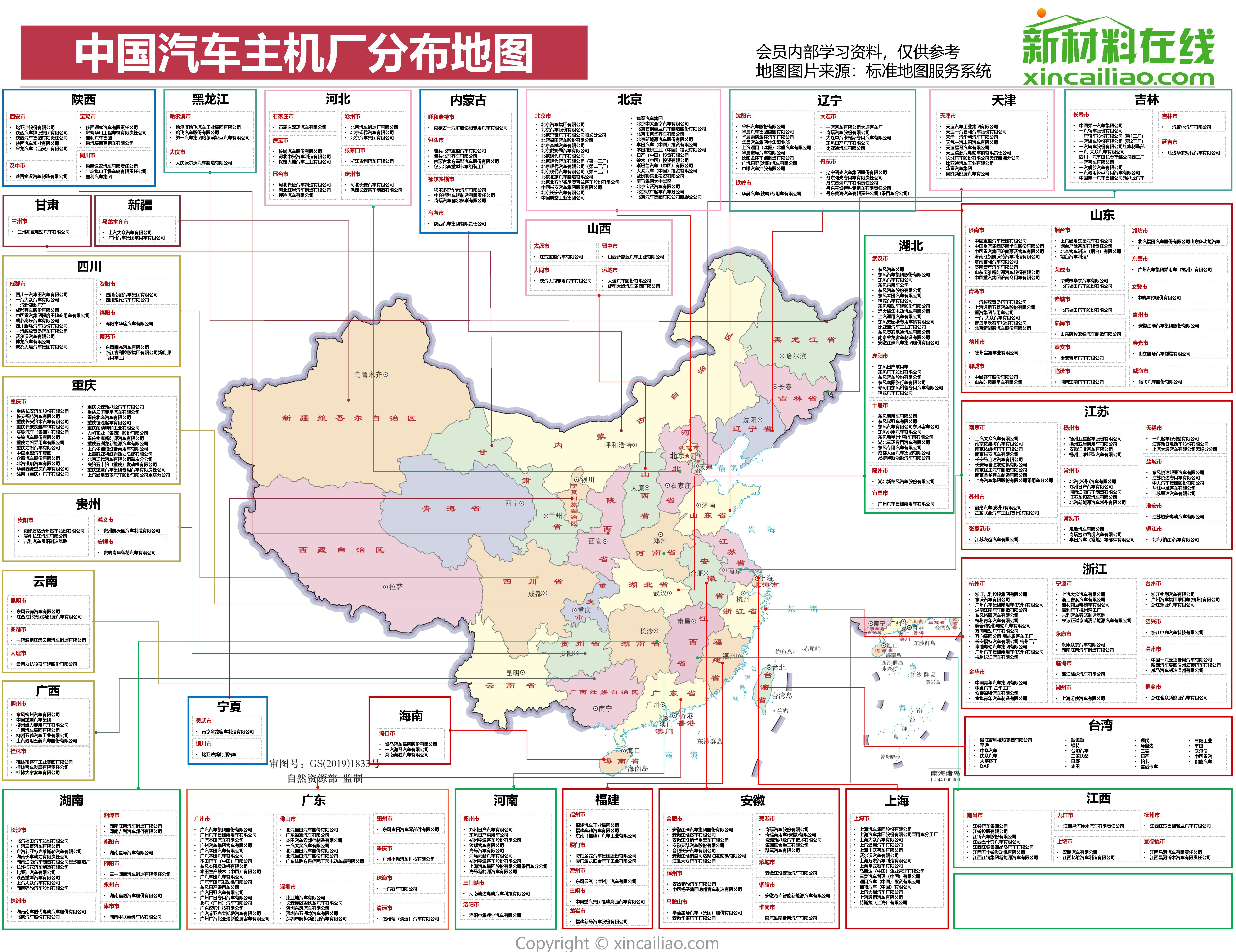 新材料在线app白银会员-赠送中国汽车主机厂分布地图