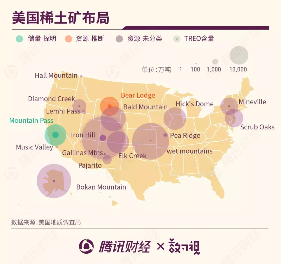 美国矿产资源分布地图图片