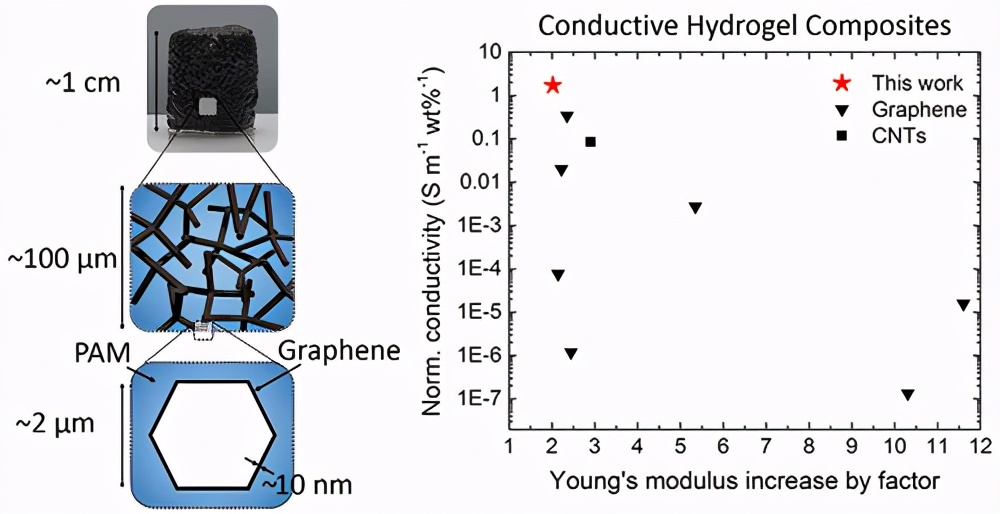 《纳米快报》空心石墨烯管系统可产生填充剂浓度极低的导电水凝胶